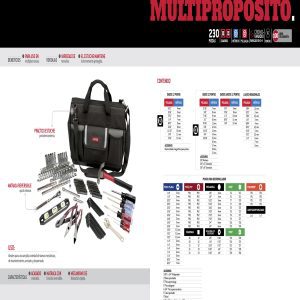 Juego combinado de herramientas 230 piezas, en estuche Urrea