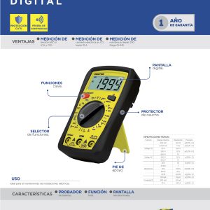 Multímetro digital compacto Surtek