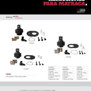 Juego de refacción para matraca reversible 5449G Urrea
