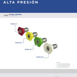 Boquillas para hidrolavadora eléctrica de rociado de alta presión, 4 piezas Surtek