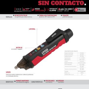 Probador de voltaje sin contacto 24 V a 1000 V Urrea