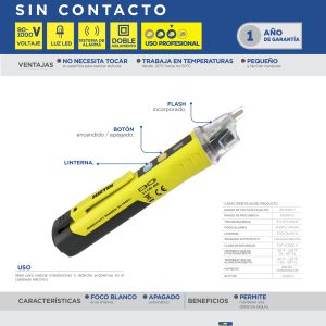 Probador voltaje sin contacto 90 V - 1000 V Surtek