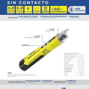 Probador voltaje sin contacto 24 V - 1000 V Surtek