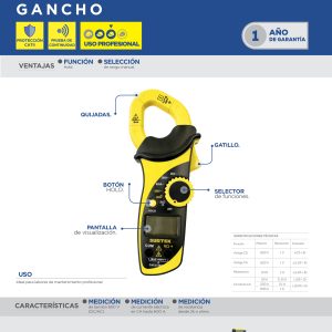 Multímetro digital de gancho Surtek