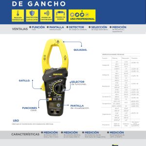 Multímetro digital de gancho Surtek
