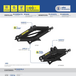 Gato de tijera, 1 ton Surtek