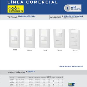 Placa 3 Interruptor 1/3, línea  Americana, color plata Surtek