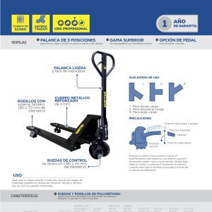 Transpaleta hidráulica 3 ton Surtek