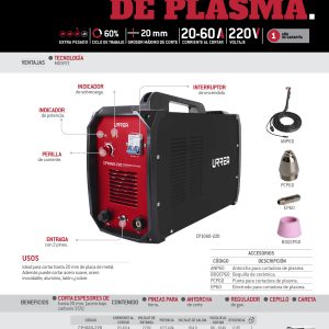 Antorcha para cortadora de plasma CP1060-220 Urrea