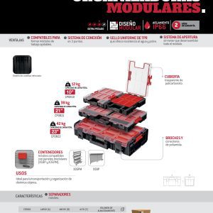 Caja organizadora plástica modular 10" x 14" x 3" Urrea