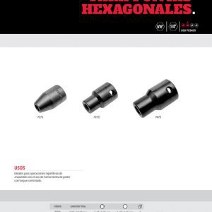 Adaptador de impacto para puntas hexagonales 1/4" Urrea