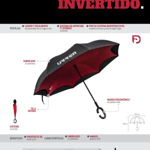 Paraguas invertido con mango ergonómico Urrea