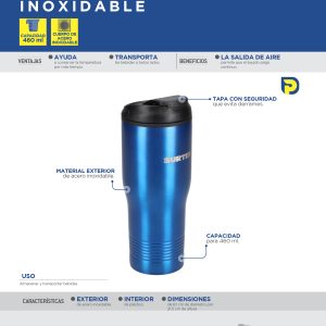 Tarro térmico de acero inoxidable de 460 ml Surtek