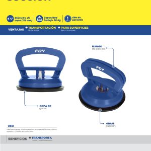 Copa de succión para vidrio 4-1/2" Foy
