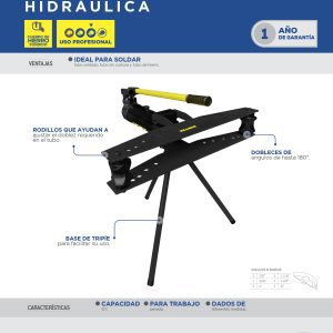 Dobladora hidráulica horizontal para tubo de 12 ton Surtek