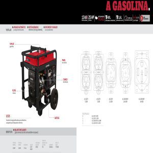 Generador a gasolina 13000 W, 713 cc, voltaje de salida 120-240 V Urrea