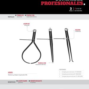 Juego combinado de compases, 3 piezas Urrea