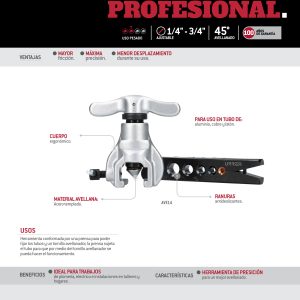 Avellanador de 1/4" a 3/4" Urrea