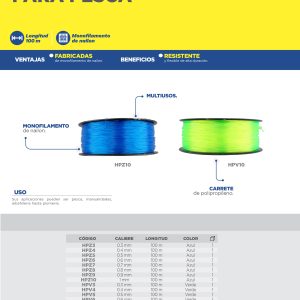 Hilo para pesca calibre 1.0 mm color verde Foy