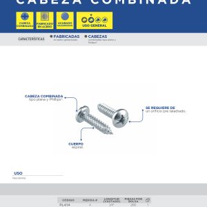 Pija cabeza combinada para lámina 3/8" x #10, 150 piezas Surtek