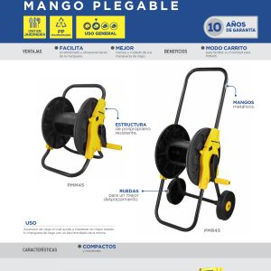 Porta manguera de piso, capacidad de 45 m Surtek