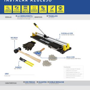 Juego combinado de herramienta para cortar e instalar azulejo 7 piezas Surtek