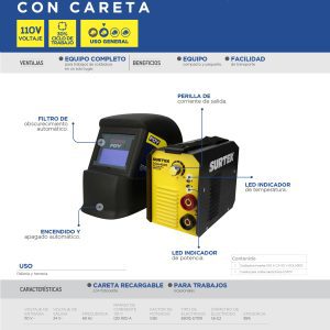 Juego de soldadora con careta, 2 piezas Surtek