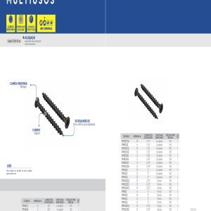 Pija multiusos fosfatizada 2" x #8, 100 piezas Surtek