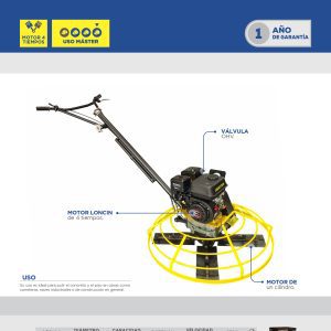 Allanadora a gasolina con motor de 4 tiempos 6.5 HP Surtek