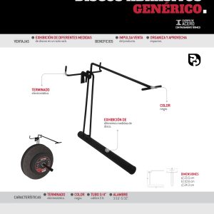Rack despachador para panel para discos abrasivos, genérico Urrea