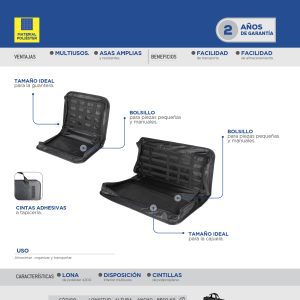 Estuche multiusos de lona 25 cm x 21 cm x 5 cm Surtek