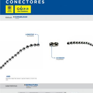 Cadena tipo bola #6, 50 m Surtek