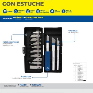 Juego de exactos con mango de aluminio, 13 piezas Foy