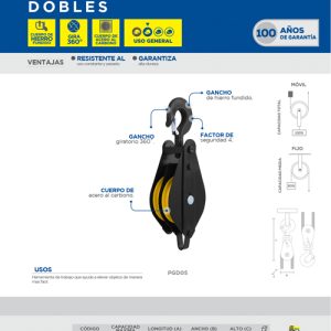 Polea giratoria 5", 4.8 Kg Surtek