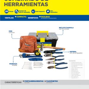 Juego combinado de herramienta 26 piezas, con caja plástica Foy