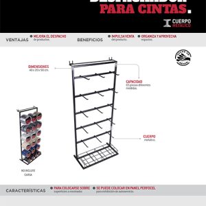 Rack de mostrador para cintas adhesivas Urrea