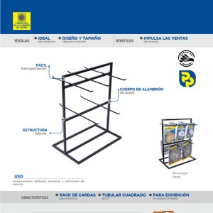 Rack exhibidor de mostrador para varios productos Surtek