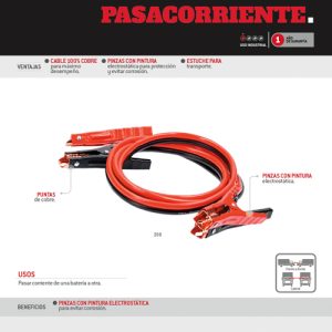 Cables pasa corriente, 2.5 m Urrea