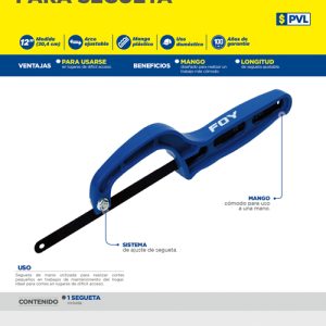 Arco calador con mango de madera 6" Foy