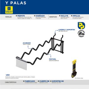 Rack despachador para panel para marros y palas con mango "Y" Surtek
