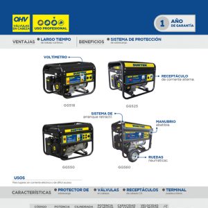 Generador a gasolina 1800 W, 163 cc, voltaje de salida 120 V Surtek