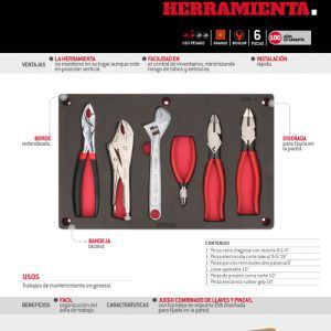 Juego combinado de herramienta 6 piezas, CH281P-C Urrea