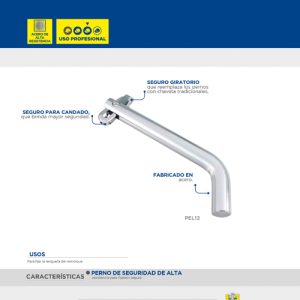 Perno para lengüeta 1/2" x 2-1/2" Surtek