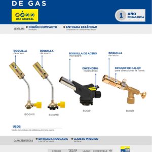 Boquilla para lata de gas rosca Surtek