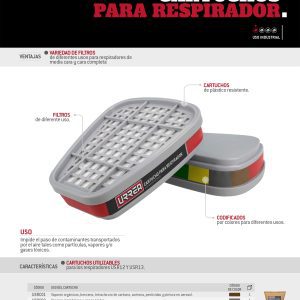 Cartucho para respirador con protección para amoniaco Urrea