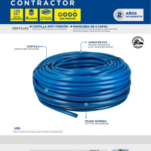 Manguera para jardín contractor en rollo 1/2" x  50 m Surtek