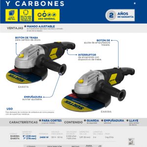Juego de carbones para EA609A, 2 piezas Surtek