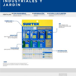 Muestrario de mangueras industriales y para jardín Surtek
